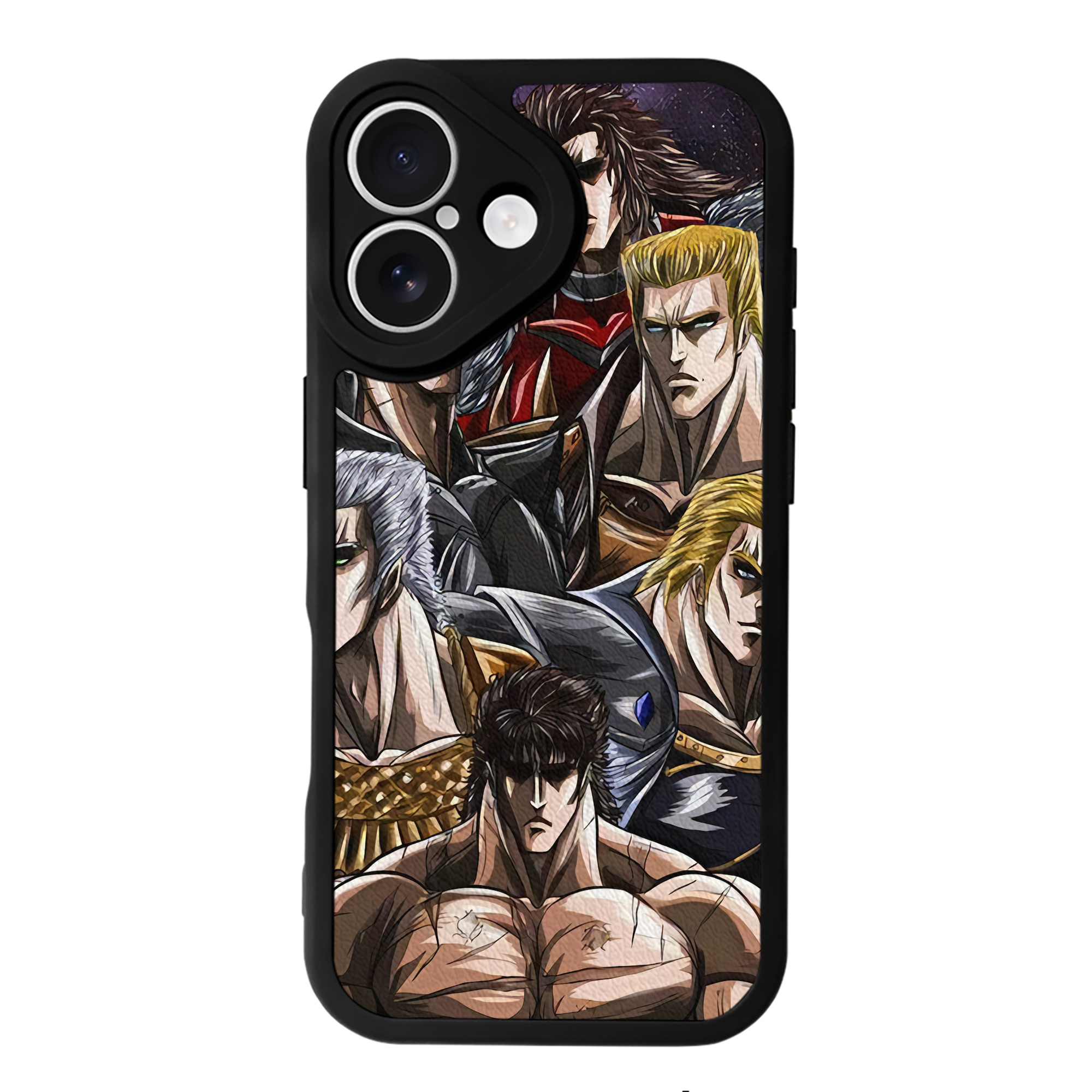 （画像用） 北斗の拳 Fist of the North Star 【iPhone 16シリーズ対応】シリコンスマホケース（レザー調） 材質：シリコン